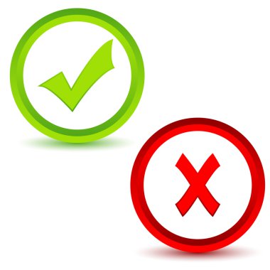 Evet Hayır Icons set