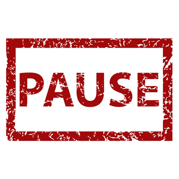 Pause rubber stamp — Stock Vector