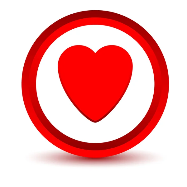 Icono corazón rojo — Archivo Imágenes Vectoriales