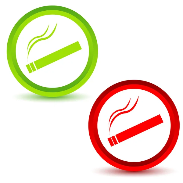 Smoking icons set — Stock Vector