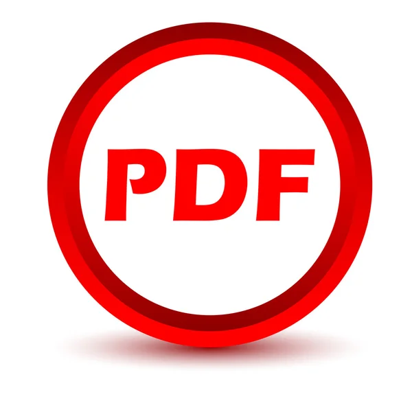 Piros pdf ikon — Stock Vector