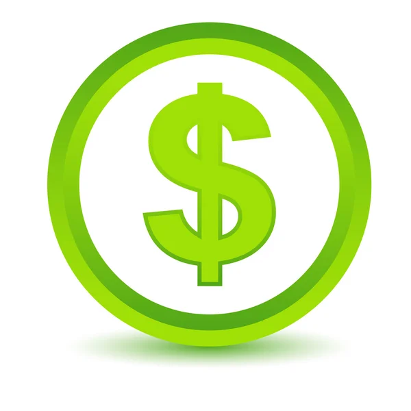 Green dollar icon — Stock Vector