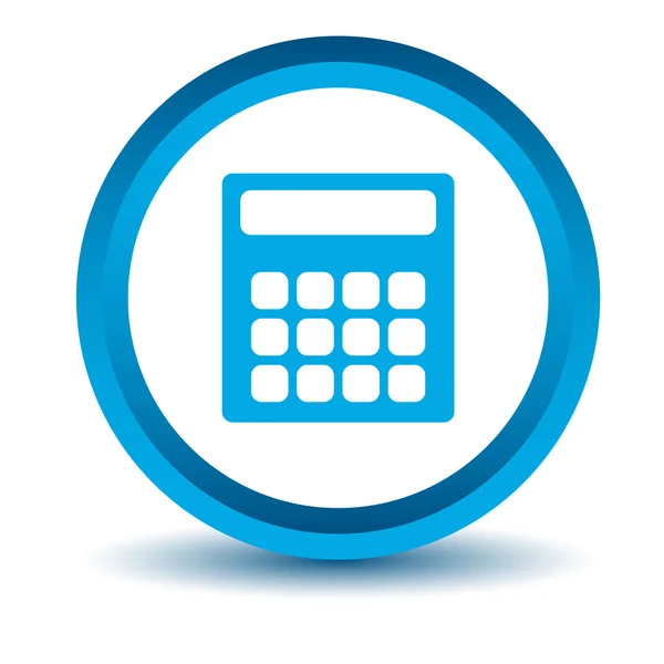 Ícone calculadora azul — Vetor de Stock
