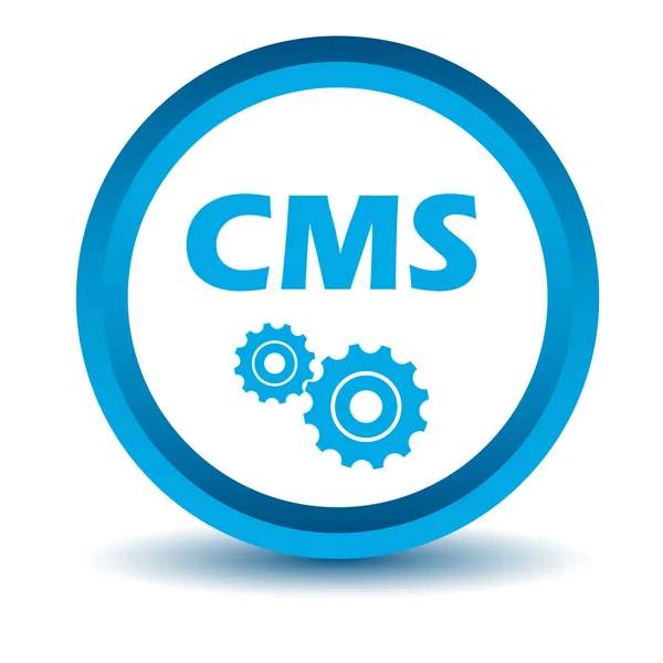 Синий значок CMS — стоковый вектор