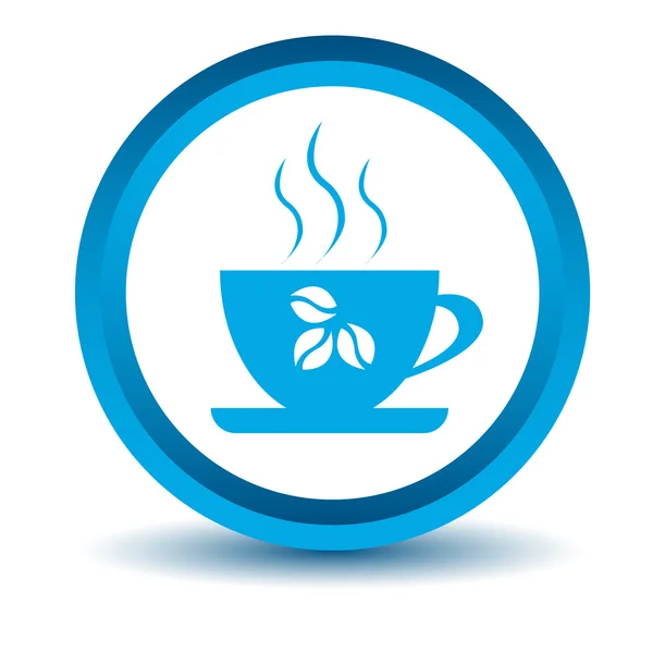 Icono de café azul — Vector de stock