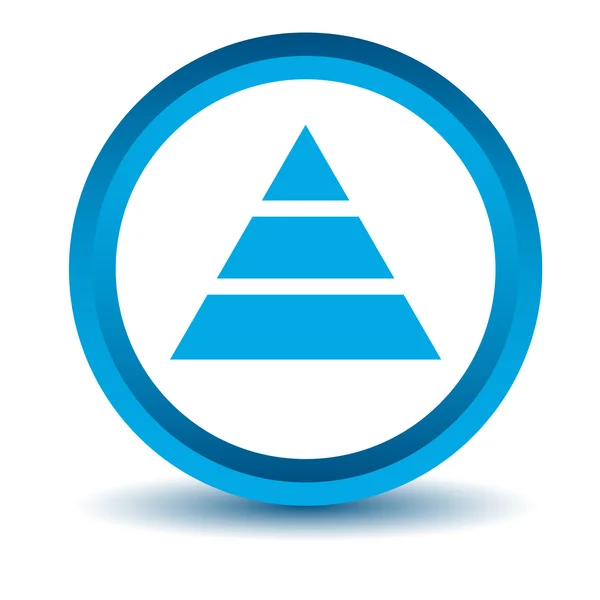 Blue pyramid icon — Stock Vector