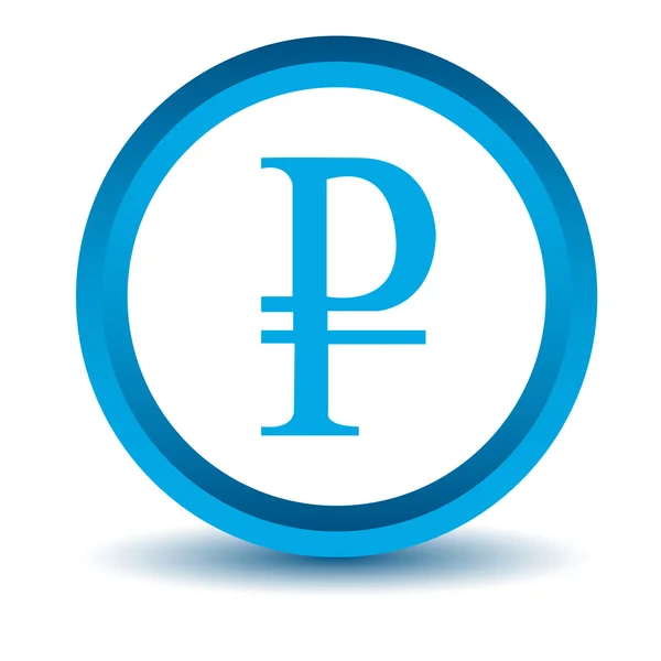 Icono de rublo azul — Vector de stock