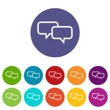 iletişim düz simgesi