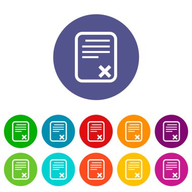 Kötü belge düz simgesi