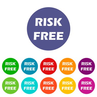 Risk ücretsiz düz simgesi