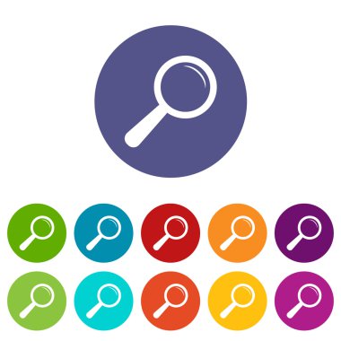 Büyüteç düz simge