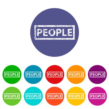 İnsanlar düz simgesi