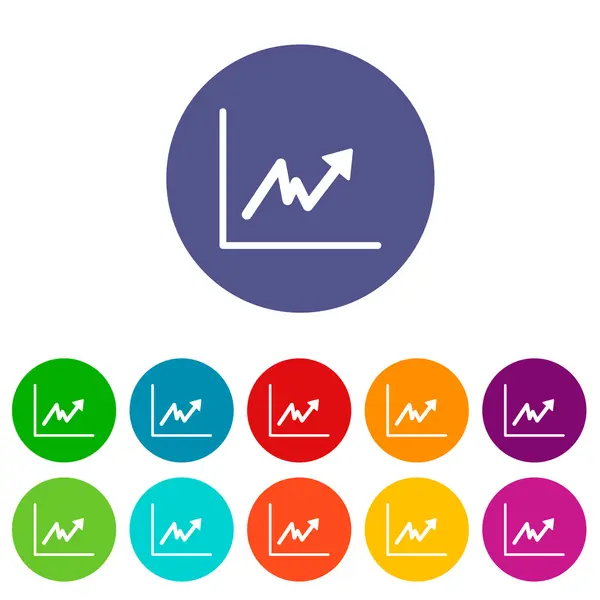 Grafico Icona piatta — Vettoriale Stock