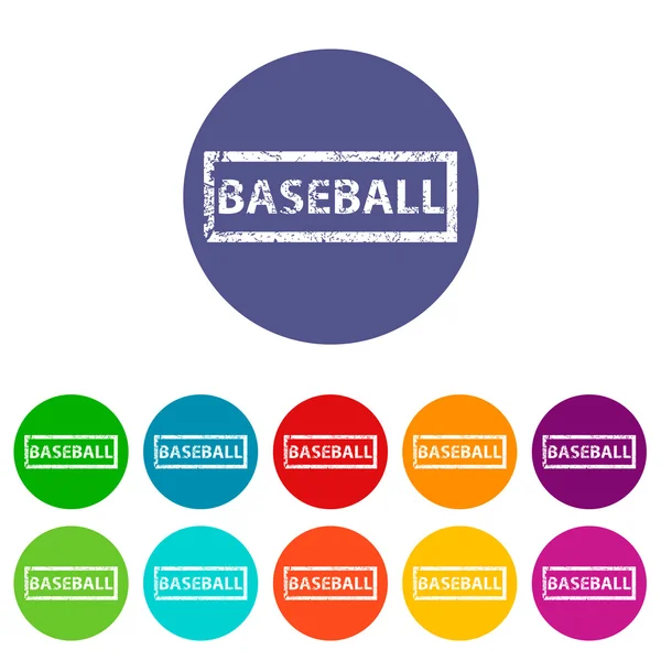 Baseball icône plate — Image vectorielle