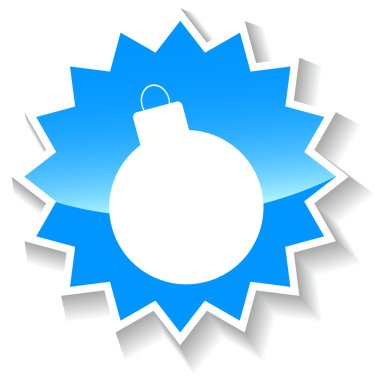 Bomb blue icon clipart