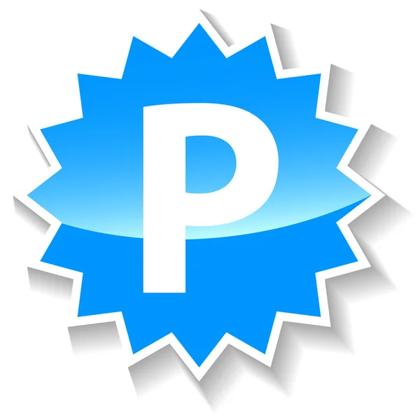 Parking blauwe pictogram — Stockvector