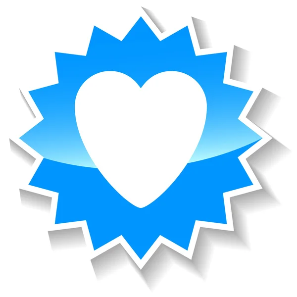 Mavi kalp simgesi — Stok Vektör