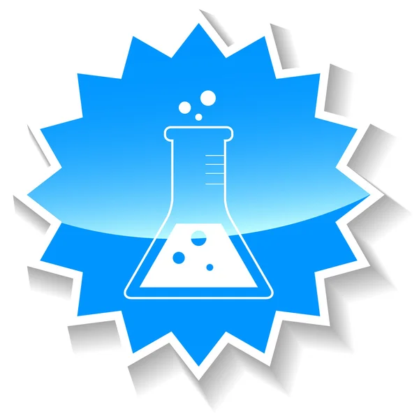 Experimento icono azul — Vector de stock