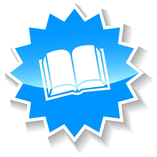Buch blaues Symbol — Stockvektor