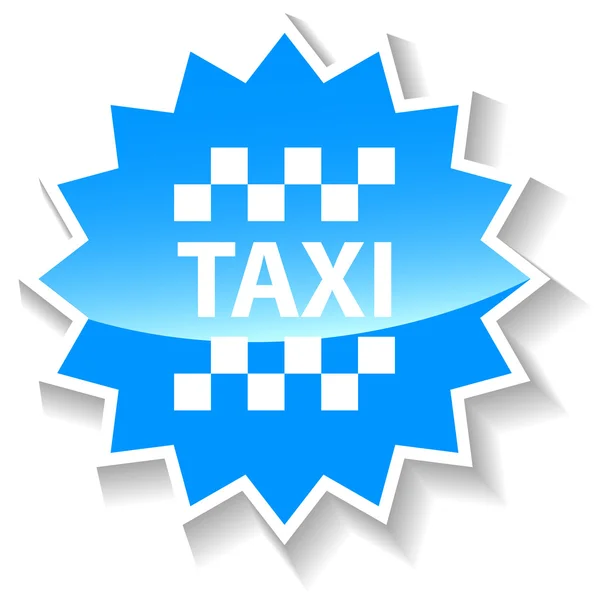 Taxi modrá ikona — Stockový vektor