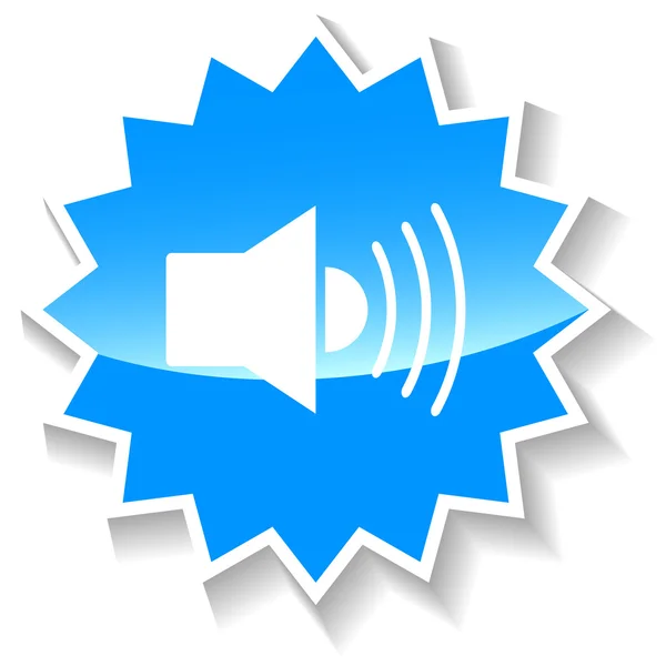 Sound blue icon — Stock Vector