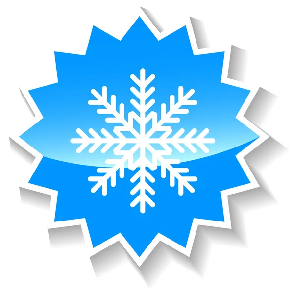 Copo de nieve icono azul — Archivo Imágenes Vectoriales