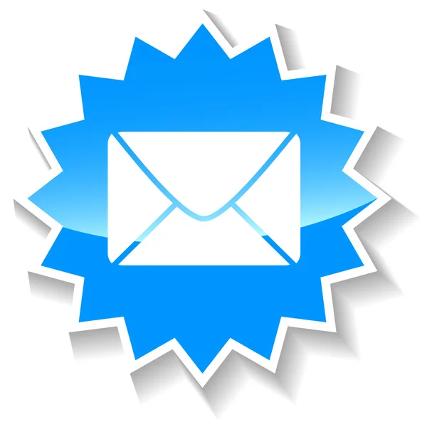 Ikona pošta modrá — Stockový vektor