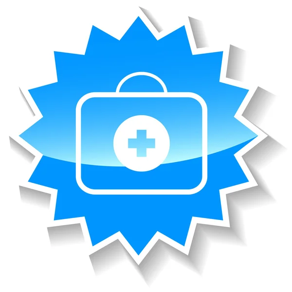 Doctor bag blue icon — Stock Vector