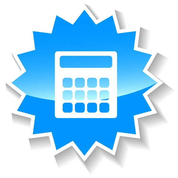 Calculator blue icon — Stock Vector