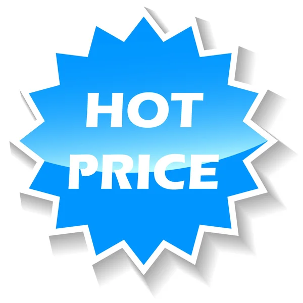 Hot price blue icon — Stock Vector