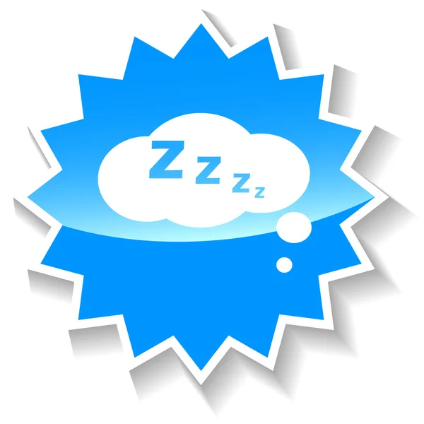 Icône bleu sommeil — Image vectorielle