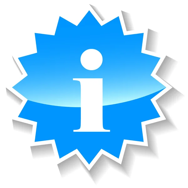 Info icono azul — Vector de stock