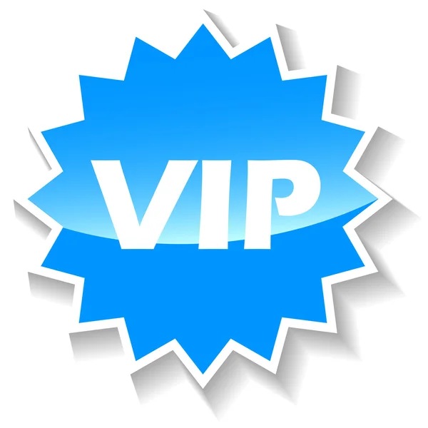 VIP niebieski ikona — Wektor stockowy