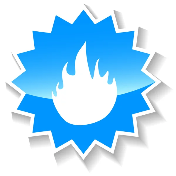 Fire blue icon — Stock Vector