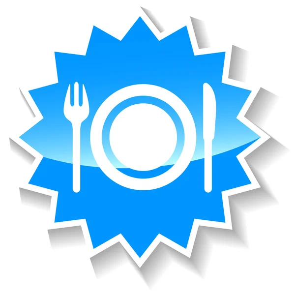食品蓝色图标 — 图库矢量图片