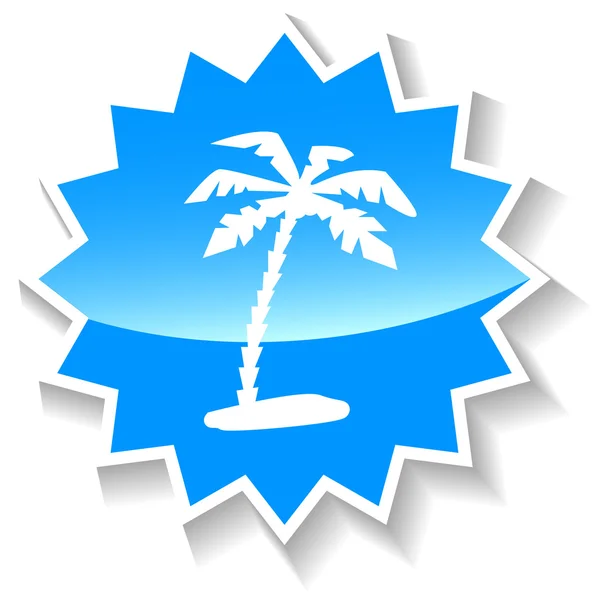 Ícone azul ilha — Vetor de Stock