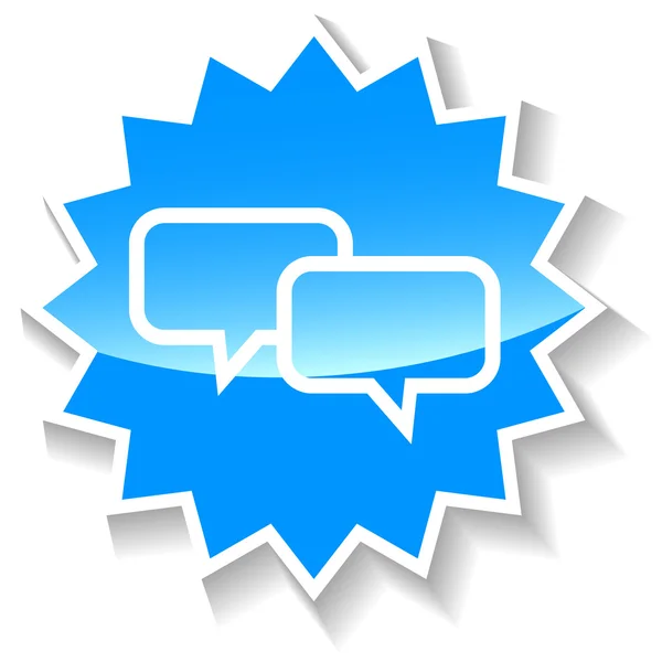 Dialog blue icon — Stock Vector