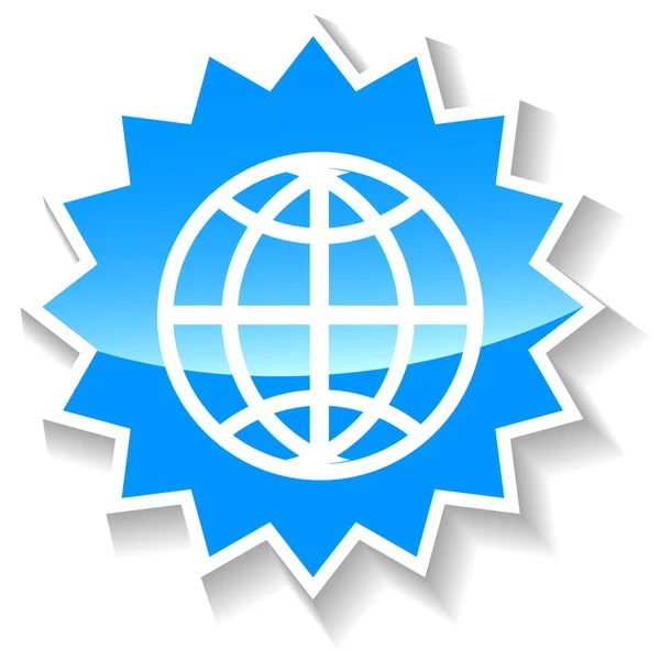 World blue icon — Stock Vector
