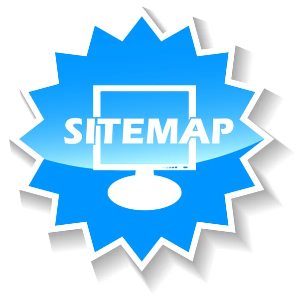 Sitemap ícone azul — Vetor de Stock