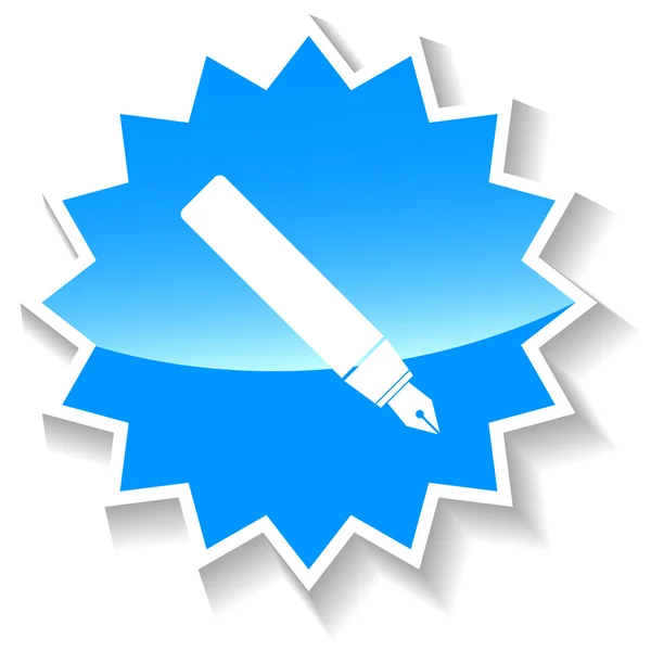 Pen blauwe pictogram — Stockvector