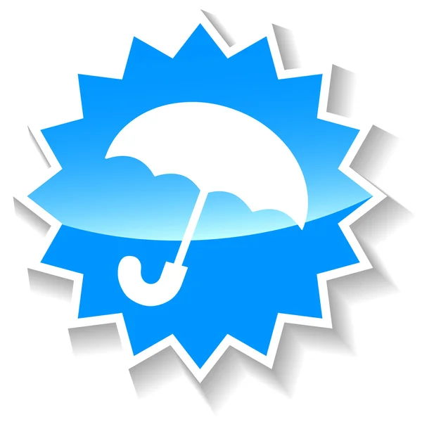 Umbrella blue icon — Stock Vector