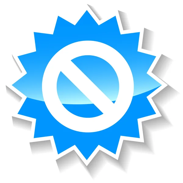 Blaues Symbol verbieten — Stockvektor