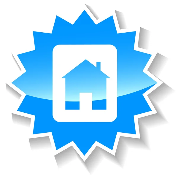 Home blue icon — Stock Vector