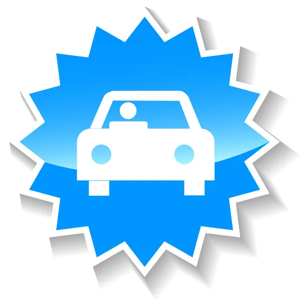 Carro ícone azul —  Vetores de Stock
