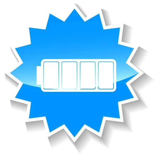 Ikona baterie modrá — Stockový vektor