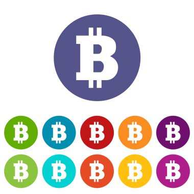 Bitcoin düz simgesi