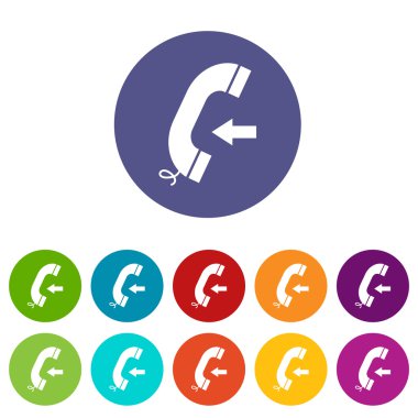 Gelen arama düz simgesi