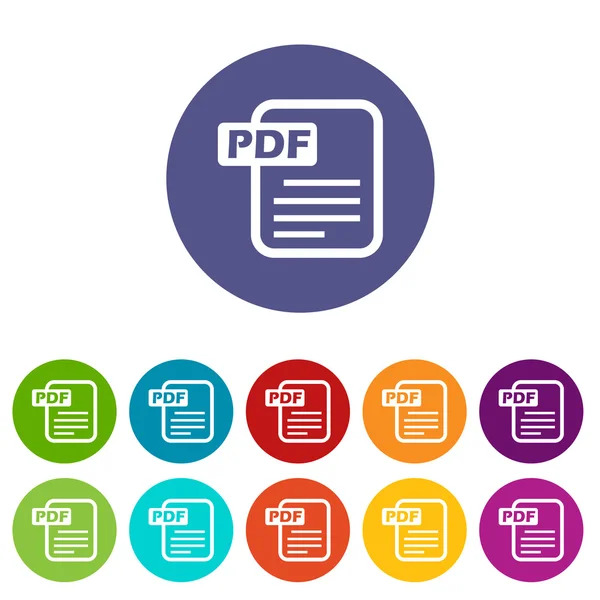 Icono plano pdf — Vector de stock