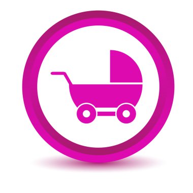 Mor bebek arabası simgesi