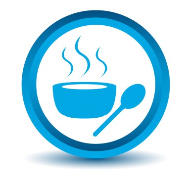 Mavi öğle yemeği saat simgesini